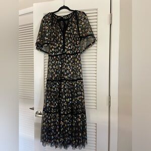 Free People Sheer/ Tiered Maxi Dress